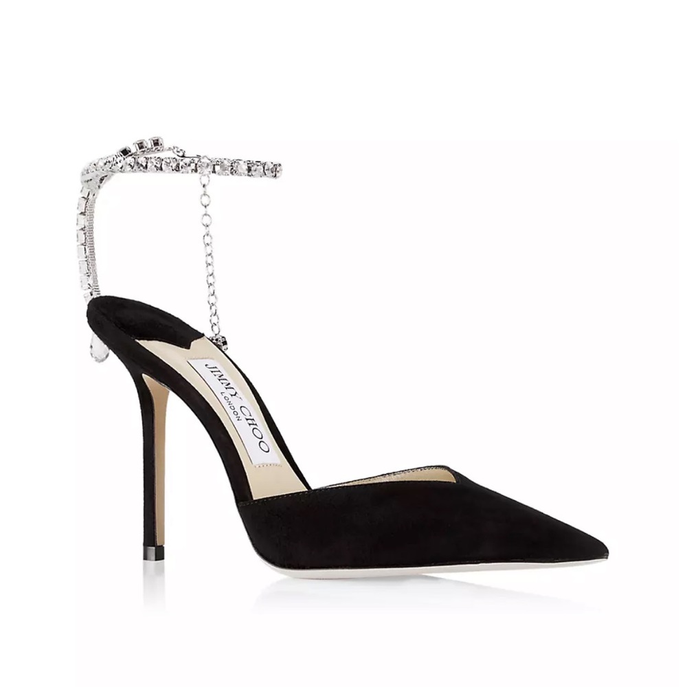 Jimmy Choo Saeda 100mm Suede Pumps